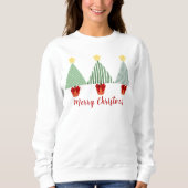Modern Patroon Vrolijk Kerstboom Sweatshirt (Voorkant)
