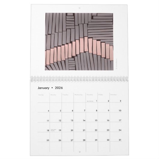modern patroonkalender kalender (Jan 2026)