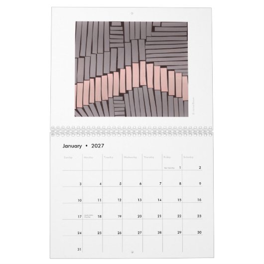 modern patroonkalender kalender (Jan 2027)