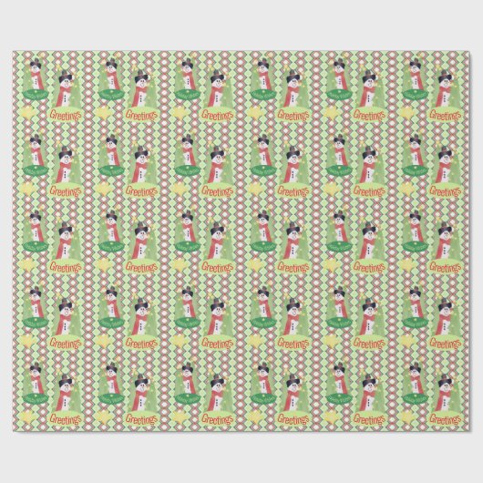 Modern Patroonvakantie thema Cadeaupapier (Vlak)