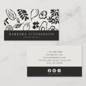 Modern, patterend, voedingsdeskundige visitekaartje (Voorkant / Achterkant)