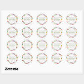 Modern Pattern Bookplate School Name Stickers (Vel)