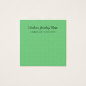 Modern Pattern Bright Green Earring Display Card Vierkante Visitekaartjes (Voorkant)