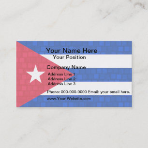 Modern Pattern Cuban Flag Visitekaartje
