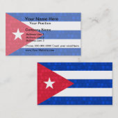 Modern Pattern Cuban Flag Visitekaartje (Voorkant / Achterkant)