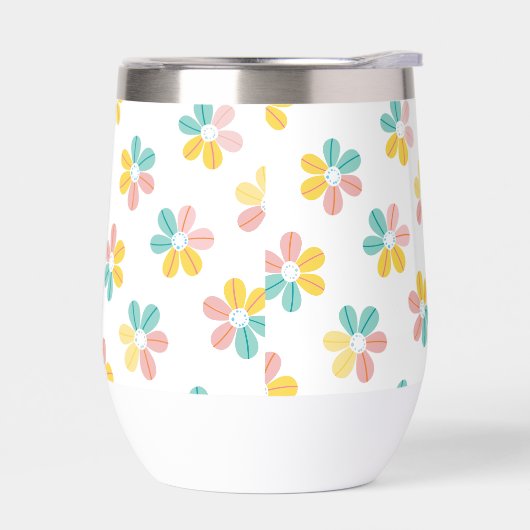 MODERN PATTERN  daisy flowers pastel (Links)