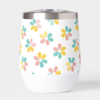 MODERN PATTERN daisy flowers pastel