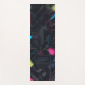 Modern pattern geometric mid century modern stripe yogamat (Voorkant)