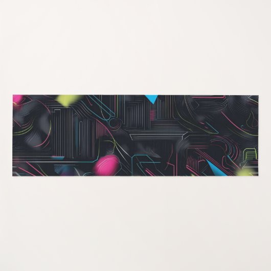 Modern pattern geometric mid century modern stripe yogamat (Voorkant (horizontaal))