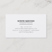 MODERN PATTERN gold logo polka dot roze wit Visitekaartje (Achterkant)