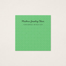Modern Pattern Green Earring Display Card Vierkante Visitekaartjes
