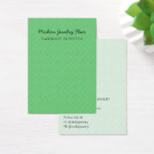 Modern Pattern Green Earring Display Card Visitekaartje (Bureau)