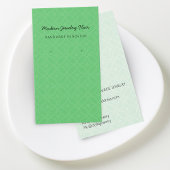 Modern Pattern Green Earring Display Card Visitekaartje