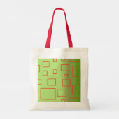 Modern Pattern Green Geometric Design Canvas tas (Achterkant)