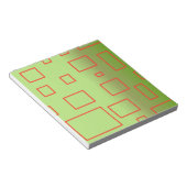 Modern Pattern Green Geometric Design Notitieblok (Schuin)