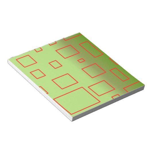 Modern Pattern Green Geometric Design Notitieblok (Schuin)