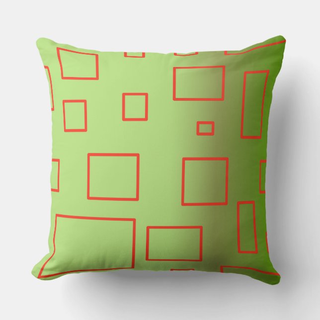 Modern Pattern Green Geometric Design Sierkussen (Voorkant)