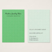 Modern Pattern Green Necklace Display Card Visitekaartje (Voorkant /achterkant)