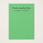 Modern Pattern Green Necklace Display Card Visitekaartje (Voorkant)