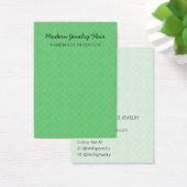 Modern Pattern Green Necklace Display Card Visitekaartje (Bureau)