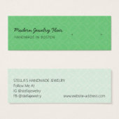 Modern Pattern Green Stud Earring Display Card Mini Visitekaartjes (Voorkant /achterkant)