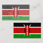 Modern Pattern Kenyan Flag Visitekaartje (Voorkant / Achterkant)