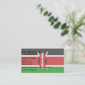 Modern Pattern Kenyan Flag Visitekaartje (Staand voorkant)