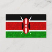 Modern Pattern Kenyan Flag Visitekaartje (Achterkant)