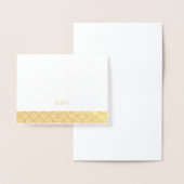 Modern Pattern Monogram Note Kaart (Display)