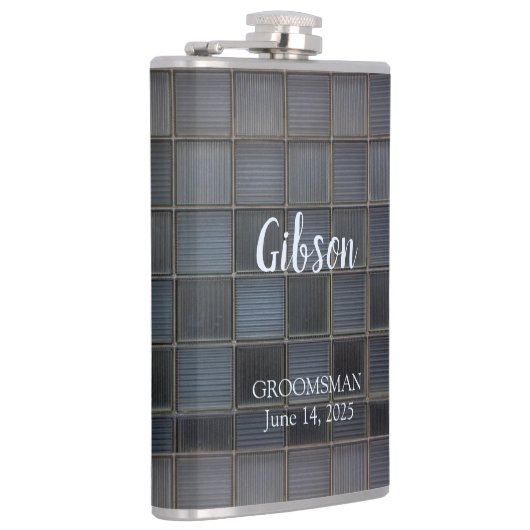 Modern Pattern Monogrammed Heupfles (Rechts)