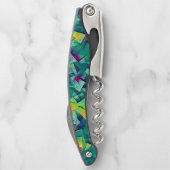 Modern Pattern Mosaic Green Beauful Kurkentrekker (Achterkant)