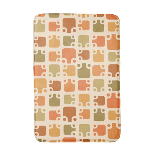 Modern Pattern Ochre Badmat (Voorkant Verticaal)