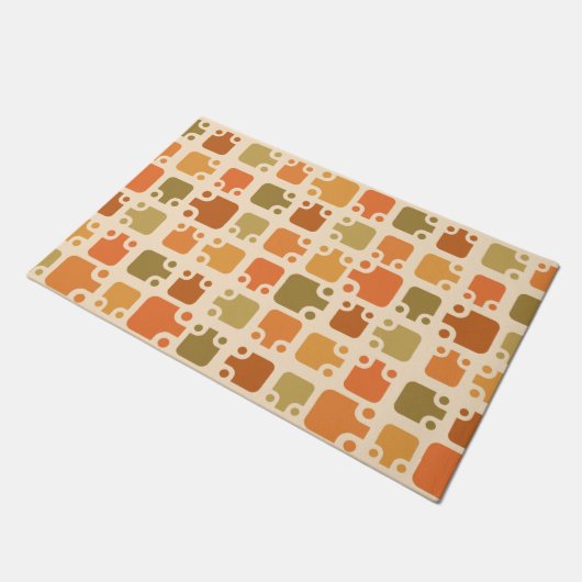 Modern Pattern Ochre Deurmat (Schuin)