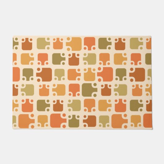 Modern Pattern Ochre Deurmat (Voorkant)