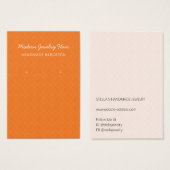 Modern Pattern Orange Earring Display Card Visitekaartje (Voorkant /achterkant)