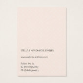 Modern Pattern Orange Earring Display Card Visitekaartje (Achterkant)