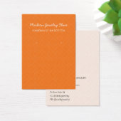 Modern Pattern Orange Earring Display Card Visitekaartje (Bureau)