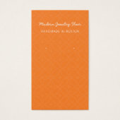 Modern Pattern Orange Earring Display Card Visitekaartje (Voorkant)