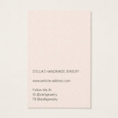 Modern Pattern Orange Hoop Earring Display Card Visitekaartje (Achterkant)