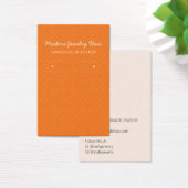 Modern Pattern Orange Hoop Earring Display Card Visitekaartje (Bureau)