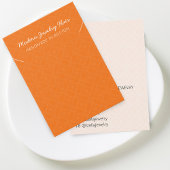 Modern Pattern Orange Necklace Display Card Visitekaartje