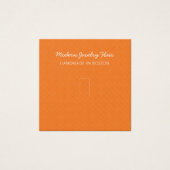 Modern Pattern Orange Ring Display Card Vierkante Visitekaartjes (Voorkant)