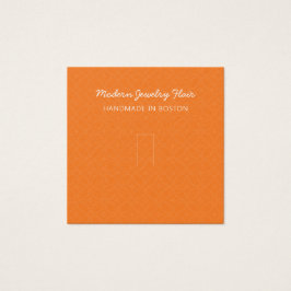 Modern Pattern Orange Ring Display Card Vierkante Visitekaartjes