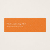 Modern Pattern Orange Stud Earring Display Card Mini Visitekaartjes (Voorkant)