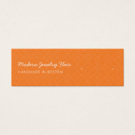 Modern Pattern Orange Stud Earring Display Card Mini Visitekaartjes