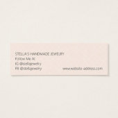 Modern Pattern Orange Stud Earring Display Card Mini Visitekaartjes (Achterkant)