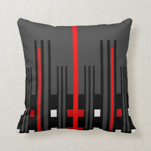 Modern Pattern Pillow-Home-Red/Grey/Black/White Kussen