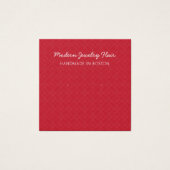 Modern Pattern Red Earring Display Card Vierkante Visitekaartjes (Voorkant)