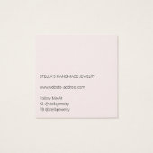 Modern Pattern Red Earring Display Card Vierkante Visitekaartjes (Achterkant)