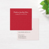 Modern Pattern Red Earring Display Card Vierkante Visitekaartjes (Bureau)